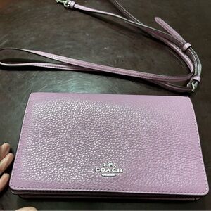 Coach purple leather crossbody
